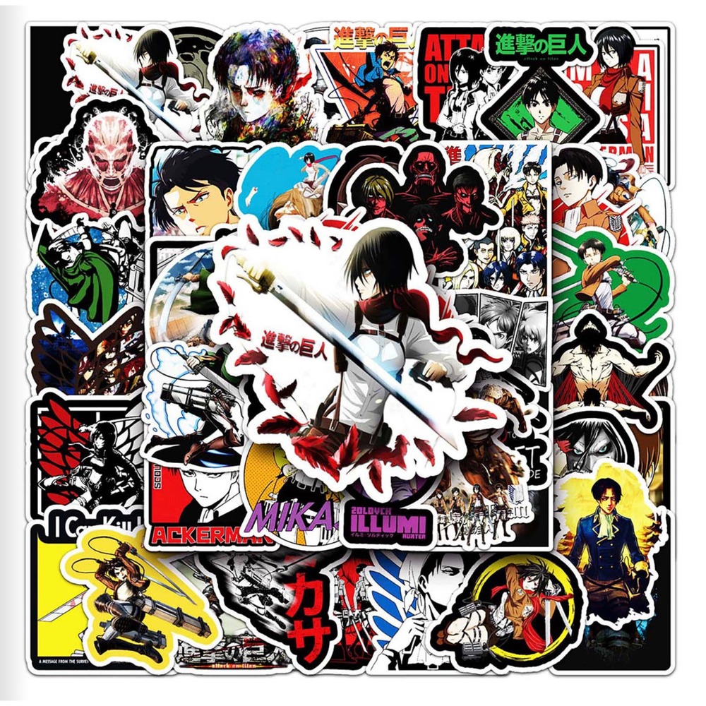 Attack On Titan Anime 50 Piece Sticker Set